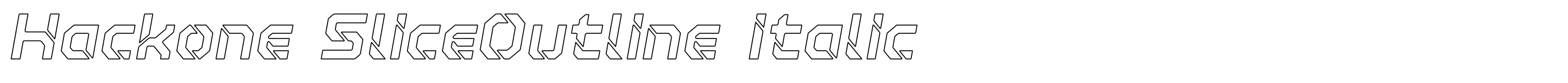 Hackone SliceOutline Italic